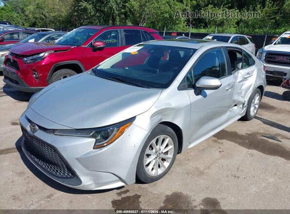 5YFHPRAE1LP008941 2020 TOYOTA COROLLA Silver Առջևի ձախ երեք քառորդ տեսարան