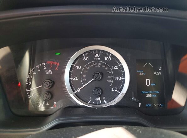5YFHPRAE1LP050686 2020 TOYOTA COROLLA Black Instrument cluster view