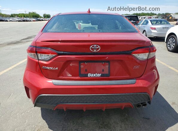 5YFP4MCE2MP061864 2021 TOYOTA COROLLA Red Widok z tyłu