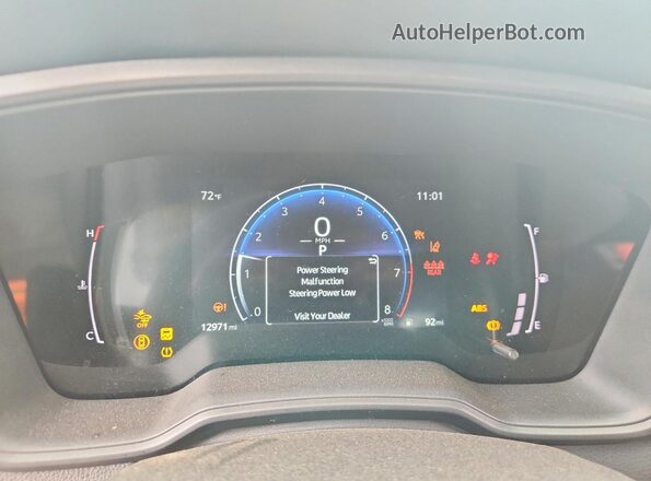 5YFP4MCE4SP245006 2025 TOYOTA COROLLA Gray Instrument cluster view