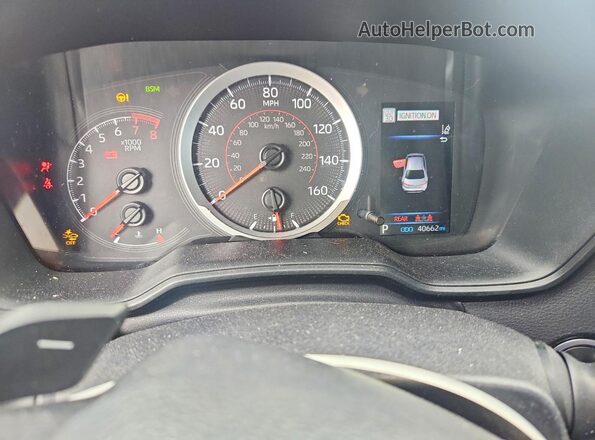 5YFP4MCE5NP115708 2022 TOYOTA COROLLA Silver ხელსაწყოთა პანელის ხედი