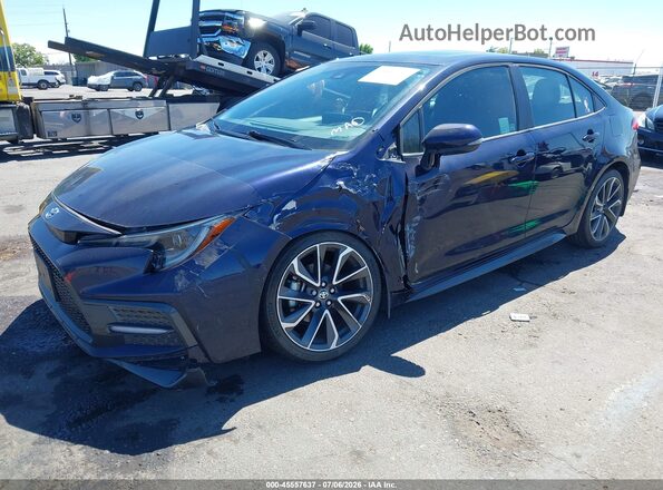5YFP4RCE2LP006343 2020 TOYOTA COROLLA Dark Blue Առջևի ձախ երեք քառորդ տեսարան
