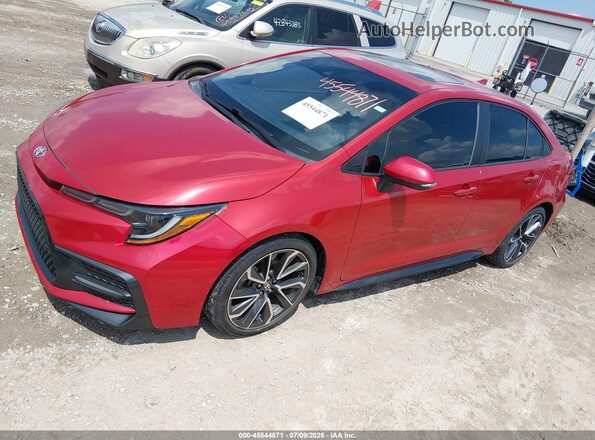 5YFP4RCE3LP019506 2020 TOYOTA COROLLA Red Առջևի ձախ երեք քառորդ տեսարան