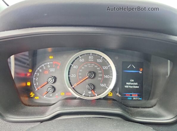 5YFS4MCE0NP109745 2022 TOYOTA COROLLA White Вид щитка приладів