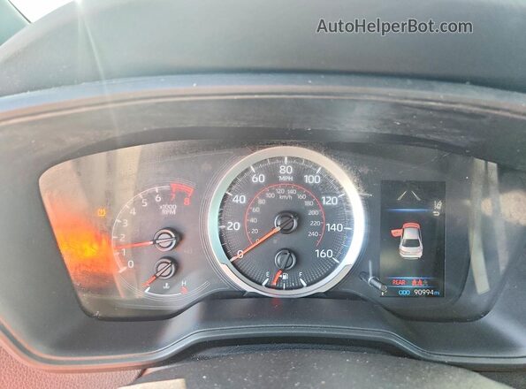 5YFS4MCE1MP095577 2021 TOYOTA COROLLA Blue Instrument cluster view