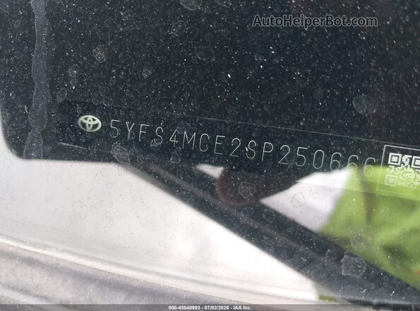 5YFS4MCE2SP250666 2025 TOYOTA COROLLA Черный Вид подкапотного пространства