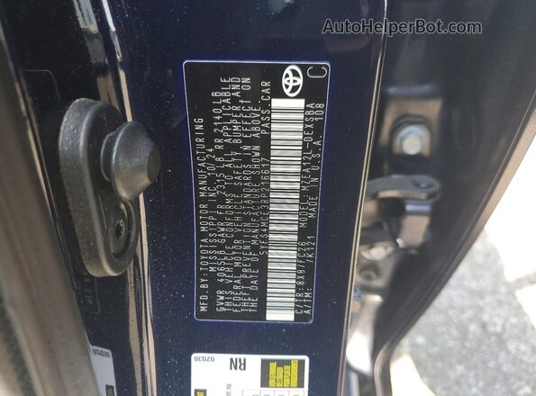 5YFS4MCE3RP216617 2024 TOYOTA COROLLA Blue Vista de la etiqueta del VIN