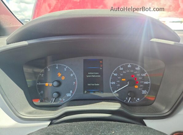 5YFS4MCE3SP239272 2025 TOYOTA COROLLA Red Instrument cluster view