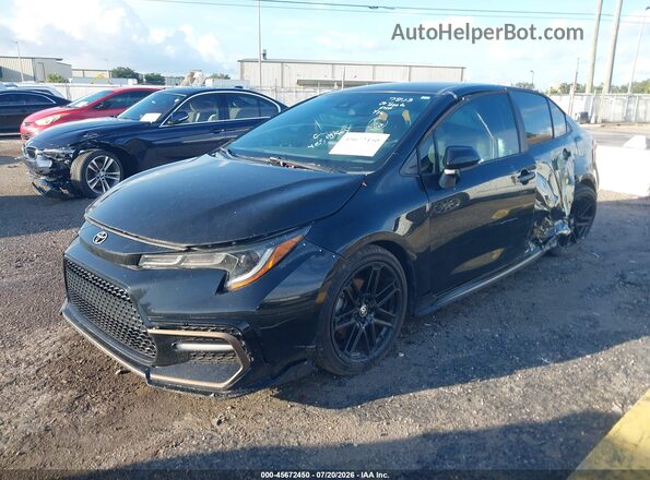 5YFS4MCE4MP084671 2021 TOYOTA COROLLA Black წინა მარცხენა ხედი სამი მეოთხედიდან