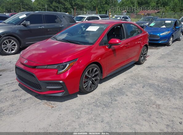 5YFS4MCE5MP069502 2021 TOYOTA COROLLA Red Vista tres cuartos delantera izquierda