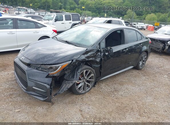5YFS4MCE5MP085893 2021 TOYOTA COROLLA Black წინა მარცხენა ხედი სამი მეოთხედიდან