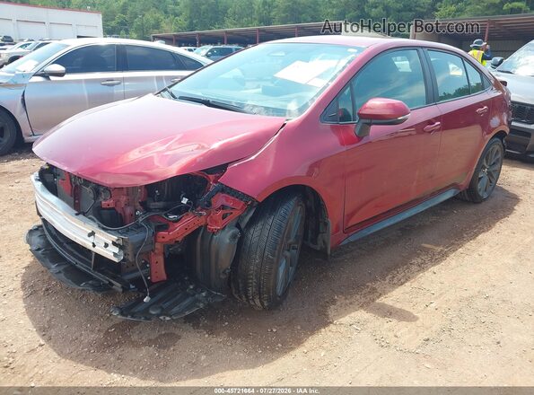 5YFS4MCE7SP235127 2025 TOYOTA COROLLA Red Առջևի ձախ երեք քառորդ տեսարան