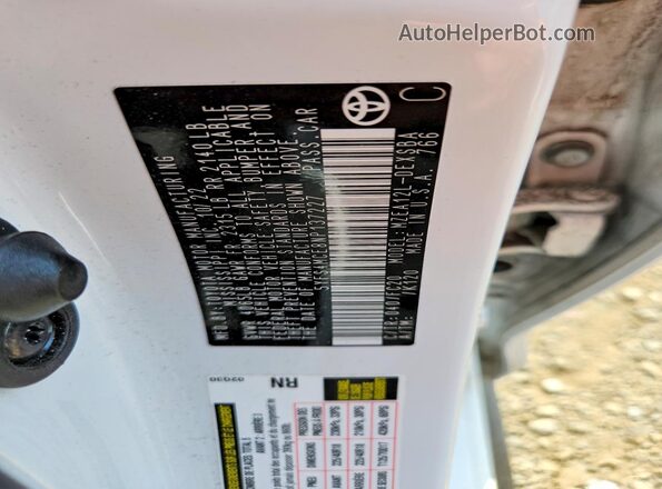 5YFS4MCE8NP137227 2022 TOYOTA COROLLA White Vista del compartimento del motor