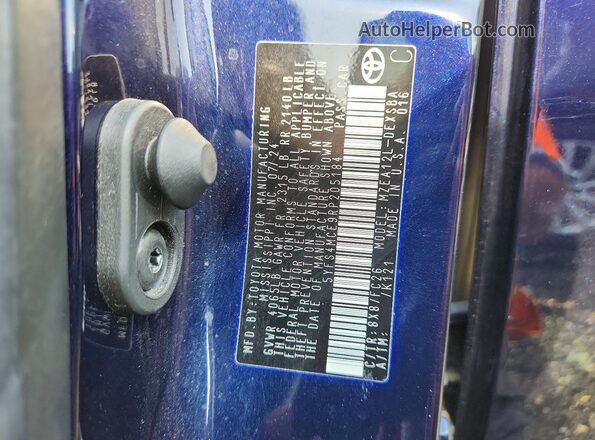 5YFS4MCE9RP205184 2024 TOYOTA COROLLA Blue Widok komory silnika
