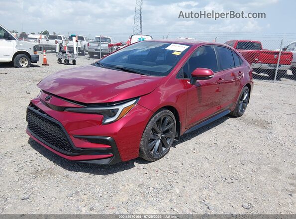 5YFS4MCE9SP233377 2025 TOYOTA COROLLA Темно-бордовый Передняя левая четверть