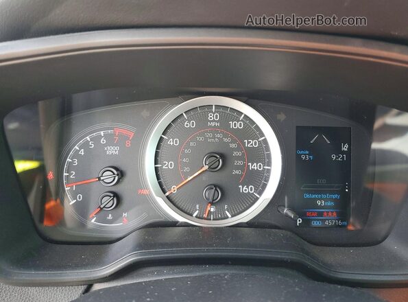 5YFS4MCEXNP118873 2022 TOYOTA COROLLA Blue Vista del cuadro de instrumentos