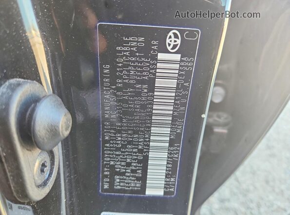 5YFS4MCEXRP198309 2024 TOYOTA COROLLA Black Вид підкапотного простору