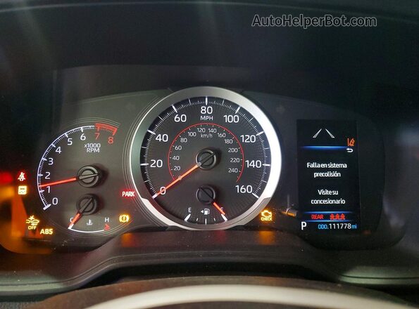5YFS4RCE7LP037257 2020 TOYOTA COROLLA White Vista del cuadro de instrumentos