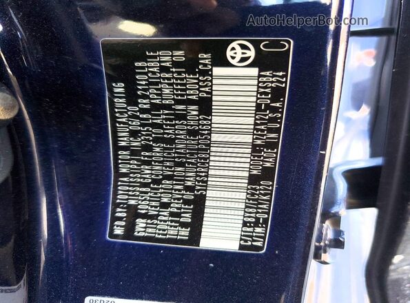 5YFS4RCE8LP054682 2020 TOYOTA COROLLA Blue Вид підкапотного простору