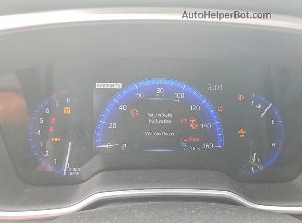 5YFT4MCE1NP100377 2022 TOYOTA COROLLA Белый Вид щитка приборов