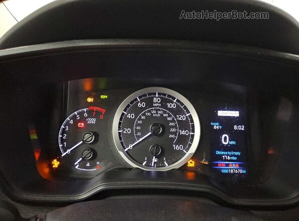 5YFVPMAE9MP263666 2021 TOYOTA COROLLA Black Вид щитка приладів