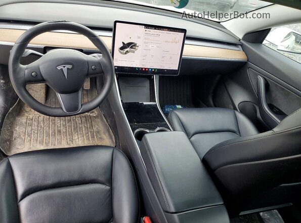 5YJ3E1EA0LF529332 2020 TESLA MODEL White Dashboard view