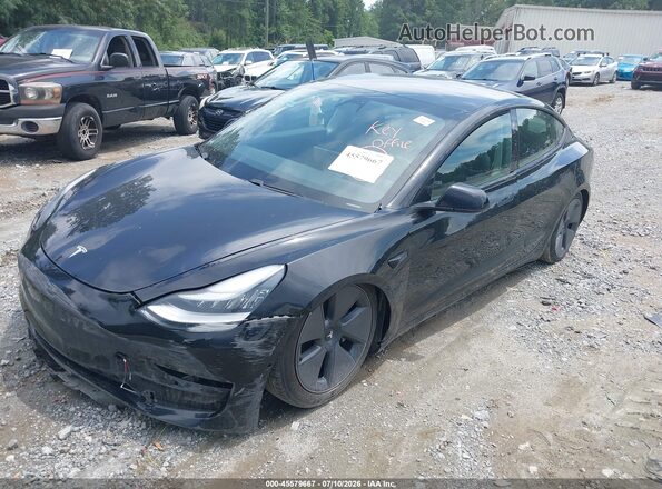 5YJ3E1EA0MF854936 2021 TESLA MODEL 3 Черный Передняя левая четверть
