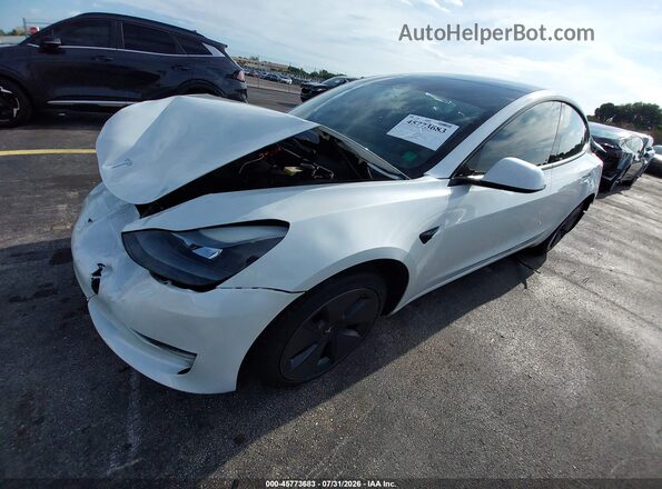 5YJ3E1EA0PF478159 2023 TESLA MODEL 3 Белый Передняя левая четверть