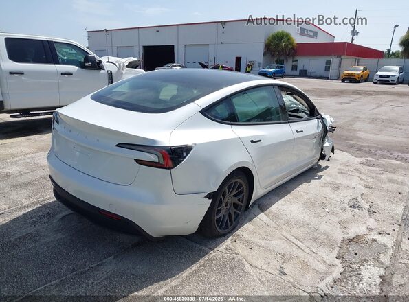 5YJ3E1EA0SF909348 2025 TESLA MODEL 3 White Задня права чверть