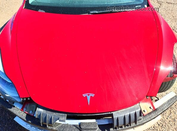 5YJ3E1EA1NF303934 2022 TESLA MODEL Red Rear interior view