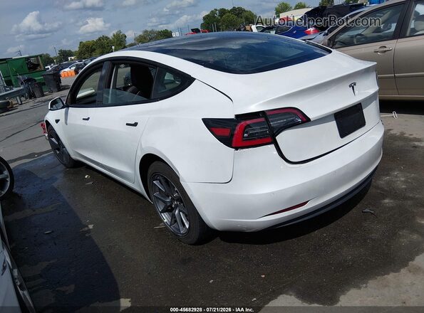 5YJ3E1EA1NF320264 2022 TESLA MODEL 3 White უკანა მარცხენა