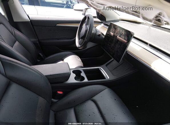 5YJ3E1EA1NF320264 2022 TESLA MODEL 3 White წინა სალონის ხედი