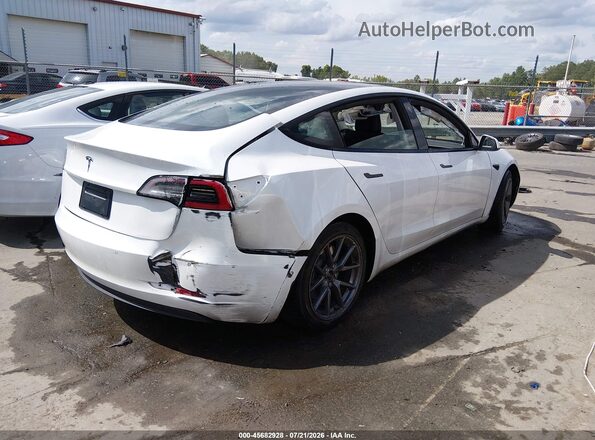 5YJ3E1EA1NF320264 2022 TESLA MODEL 3 White უკანა მარჯვენა