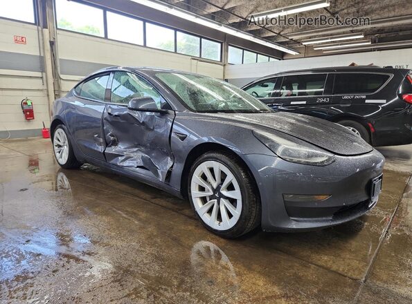 5YJ3E1EA1NF369075 2022 TESLA MODEL Gray 
