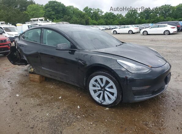 5YJ3E1EA1NF369643 2022 TESLA MODEL Black Front right