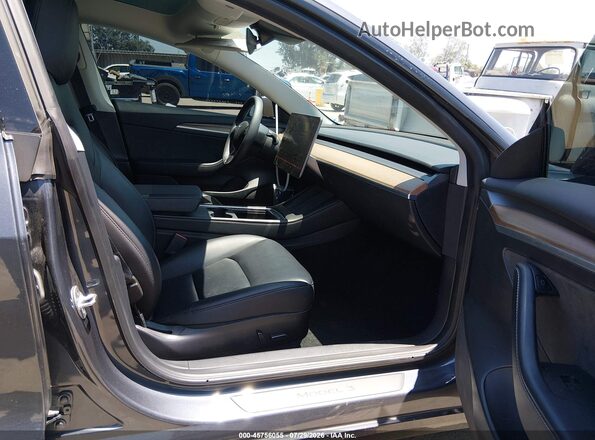 5YJ3E1EA1NF373840 2022 TESLA MODEL 3 Gray Widok wnętrza z przodu