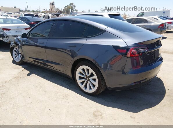 5YJ3E1EA1NF373840 2022 TESLA MODEL 3 Gray Tył lewy