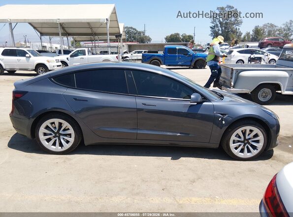 5YJ3E1EA1NF373840 2022 TESLA MODEL 3 Gray Widok wnętrza z tyłu