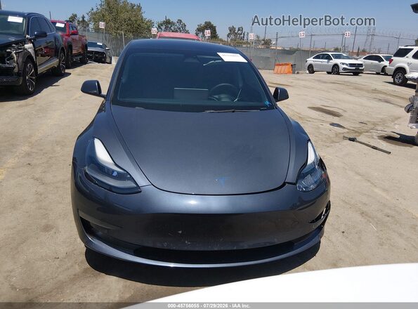 5YJ3E1EA1NF373840 2022 TESLA MODEL 3 Gray Widok zestawu wskaźników