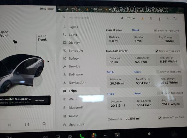 5YJ3E1EA1PF658573 2023 TESLA MODEL Charcoal Սարքավորումների վահանակի տեսք