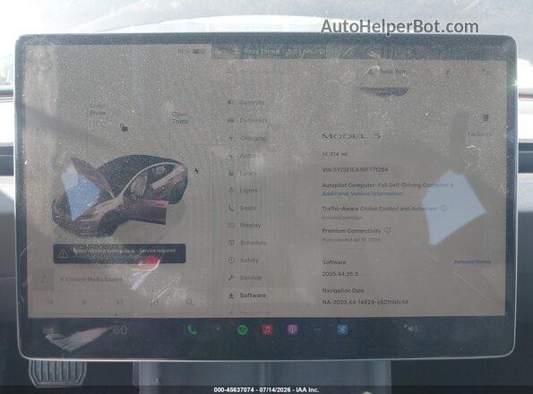 5YJ3E1EA1RF771264 2024 TESLA MODEL 3 Черный Вид задних сидений