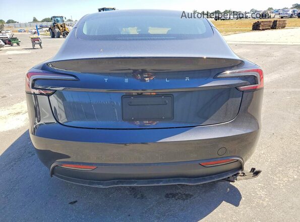 5YJ3E1EA1SF079236 2025 TESLA MODEL Charcoal უკანა ხედი