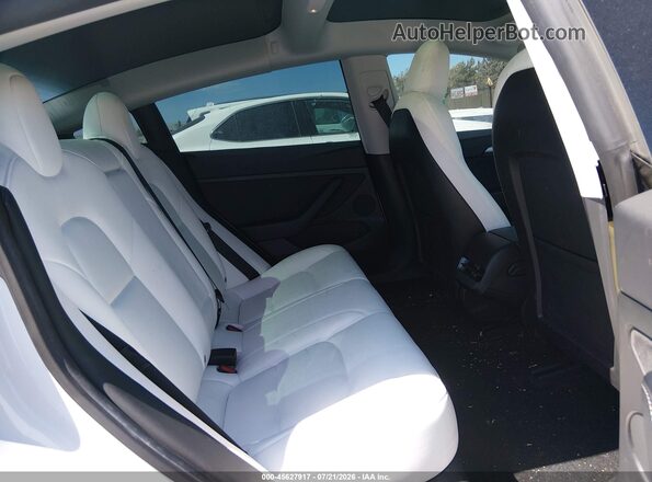 5YJ3E1EA2MF018593 2021 TESLA MODEL 3 White VIN կոդի պիտակի տեսք