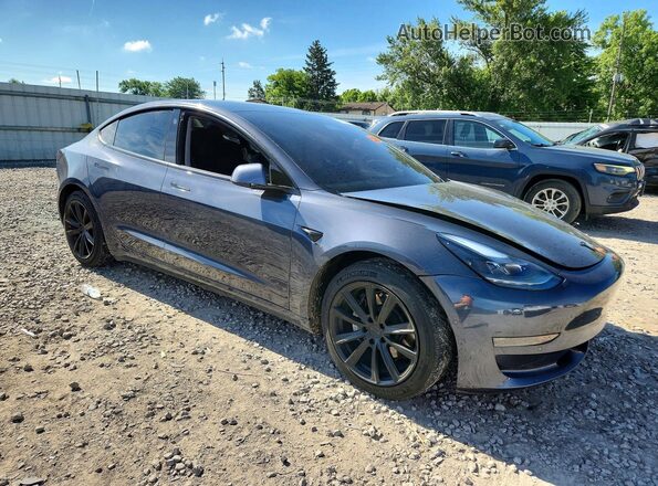 5YJ3E1EA2MF907331 2021 TESLA MODEL Gray Front right