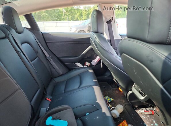 5YJ3E1EA2MF907331 2021 TESLA MODEL Gray Rear seats view