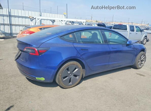 5YJ3E1EA2NF294922 2022 TESLA MODEL Blue Trasero derecho