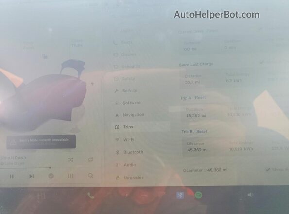 5YJ3E1EA2NF294922 2022 TESLA MODEL Blue Vista del cuadro de instrumentos
