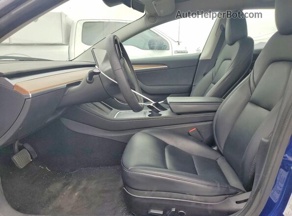 5YJ3E1EA2NF294922 2022 TESLA MODEL Blue Vista interior delantera