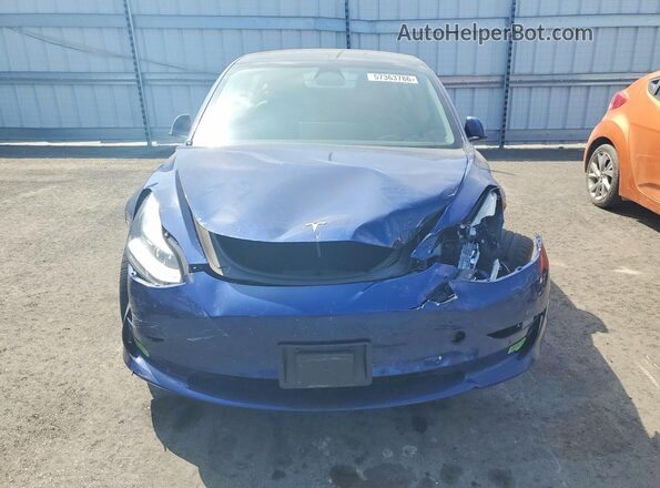 5YJ3E1EA2NF294922 2022 TESLA MODEL Blue Vista frontal