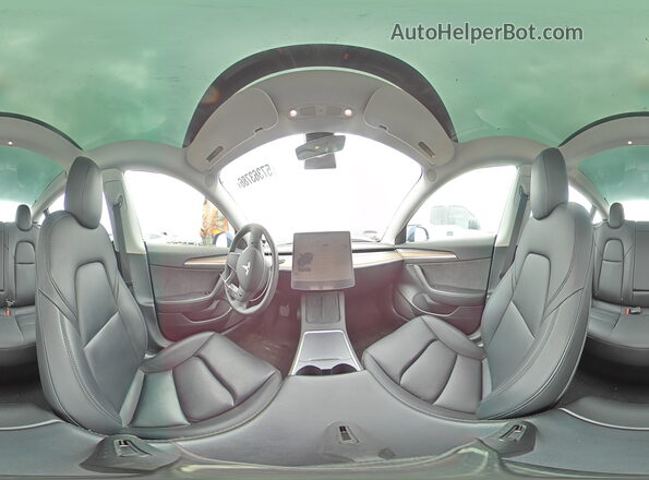 5YJ3E1EA2NF294922 2022 TESLA MODEL Blue Vista de la etiqueta del VIN